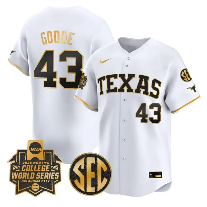 Leighann Goode Jersey #43 Texas Softball 2026 World Series Stitched