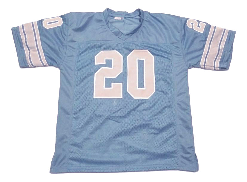Lem Barney CUSTOM STITCHED Unsigned Football Jersey Blue