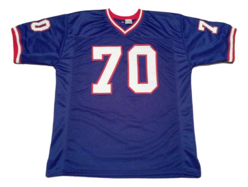 Leonard Marshall CUSTOM STITCHED Unsigned Football Jersey Blue