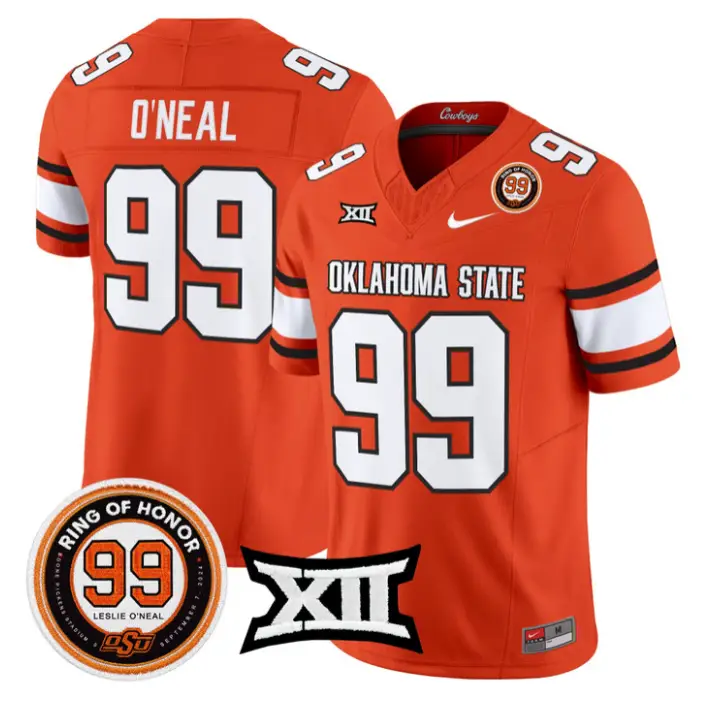 Leslie O'neal Jersey #99 Oklahoma State 2026 Leslie O'neal Stitched