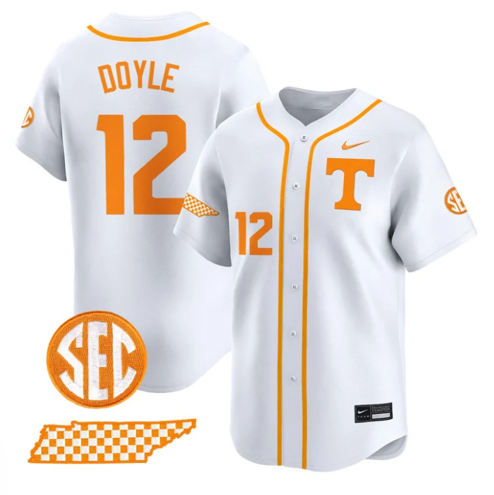 Liam Doyle Jersey #12 Tennessee Vols 2025 Vapor Premier Limited Stitched White