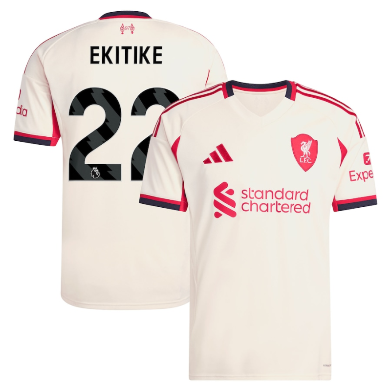 Liverpool 2025-26 EKITIKE 22 Away Jersey – Cream