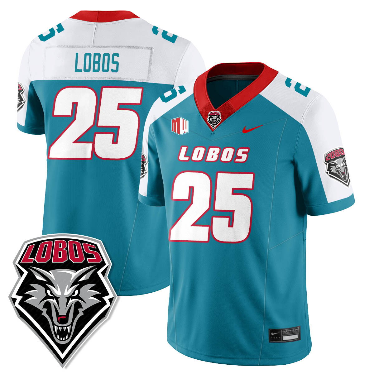 Lobos Jersey #25 UNM Lobo Football 2025 All Stitched Alternate