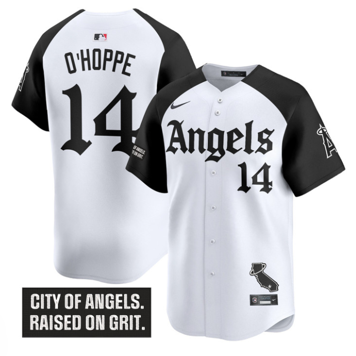 Logan O'Hoppe Jersey #14 Los Angeles Angels Gothic Halo Edition Stitched Alternate
