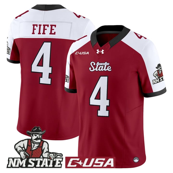 Logan Fife Jersey #4 New Mexico State Aggies 2025 Vapor Stitched