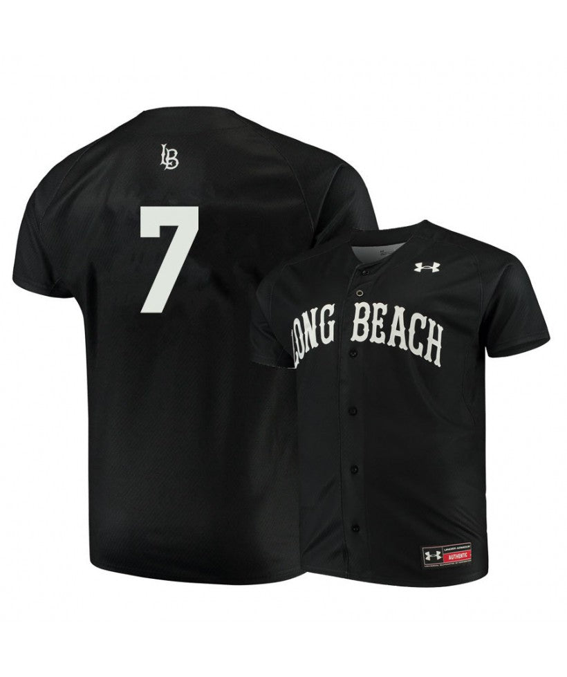 Long Beach State Dirtbags 13 Aidan Malm Black Baseball Jersey
