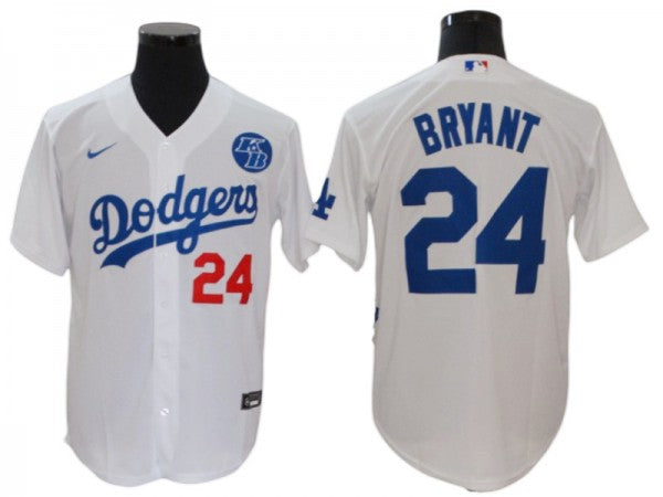 Los Angeles Dodgers #24 Kobe Bryant Cool Base Jersey - White