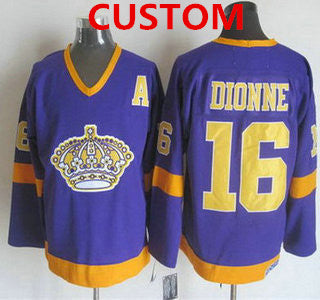 Los Angeles Kings Custom 1977-79 Purple CCM Vintage Throwback Jersey