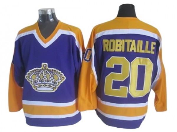 Los Angeles Kings #20 Luc Robitaille 1980 Vintage CCM Jersey -Yellow