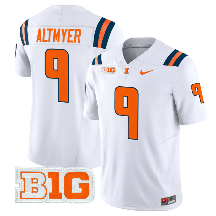 Luke Altmyer Jersey #9 Illinois Fighting Illini 2025 Vapor Stitched