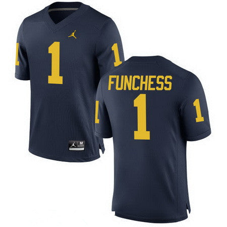Michigan Wolverines #1 Devin Funchess Navy Blue Stitched College Football Brand Jordan NCAA Jersey