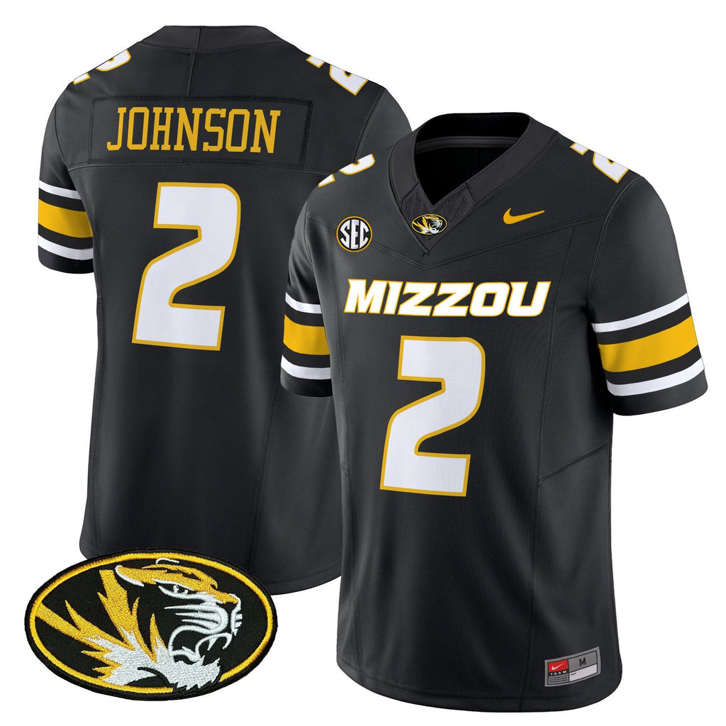 Marquis Johnson Jersey #2 Missouri Tigers 2025 Vapor Limited Stitched Black