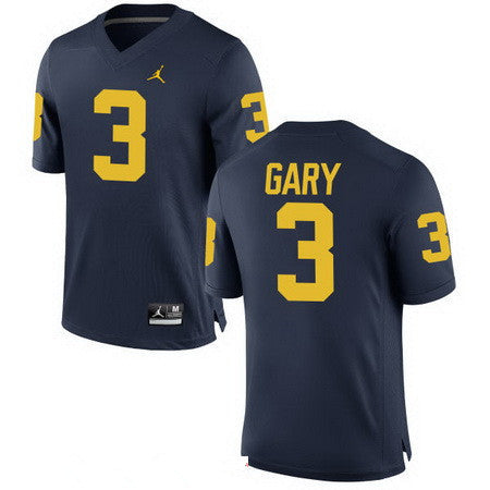 Michigan Wolverines #3 Rashan Gary Navy Blue Stitched College Football Brand Jordan NCAA Jersey