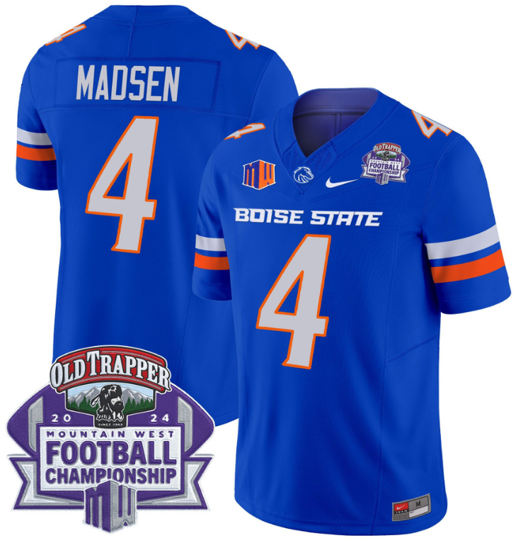 Maddux Madsen Jersey #4 Boise State Broncos 2024 Championship Vapor Royal