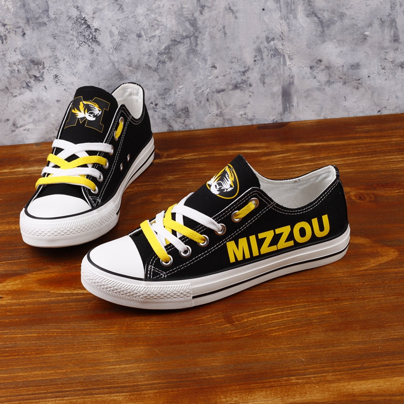 Missouri Tigers Limited Print NCAA College Students Low Top Canvas Shoes Sport Sneakers