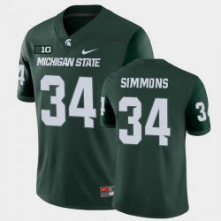 Michigan State Spartans #34 Antjuan Simmons College Football Green Game Jersey