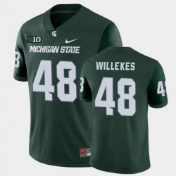 Michigan State Spartans #48 Kenny Willekes College Football Green Game Jersey