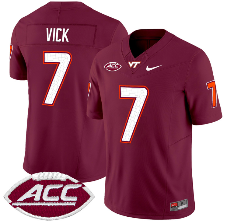 Michael Vick Jersey #7 Virginia Tech Hokies Vapor Limited College Football Maroon