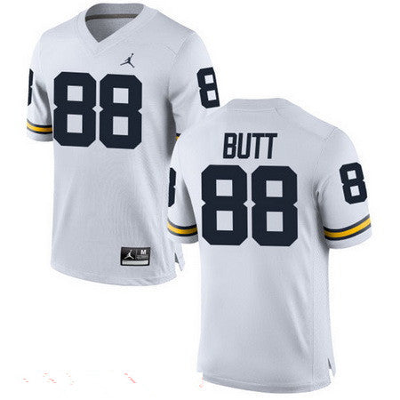 Michigan Wolverines #88 Jake Butt White Stitched College Football Brand Jordan NCAA Jersey