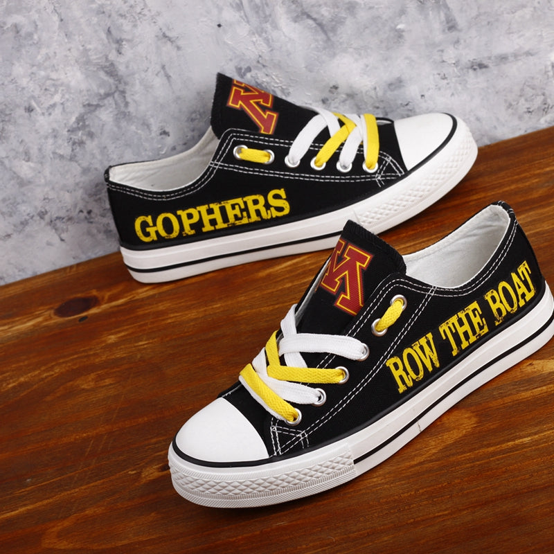 Minnesota Golden Gophers Limited Print NCAA College Students Low Top Canvas Shoes Sport Sneakers 1