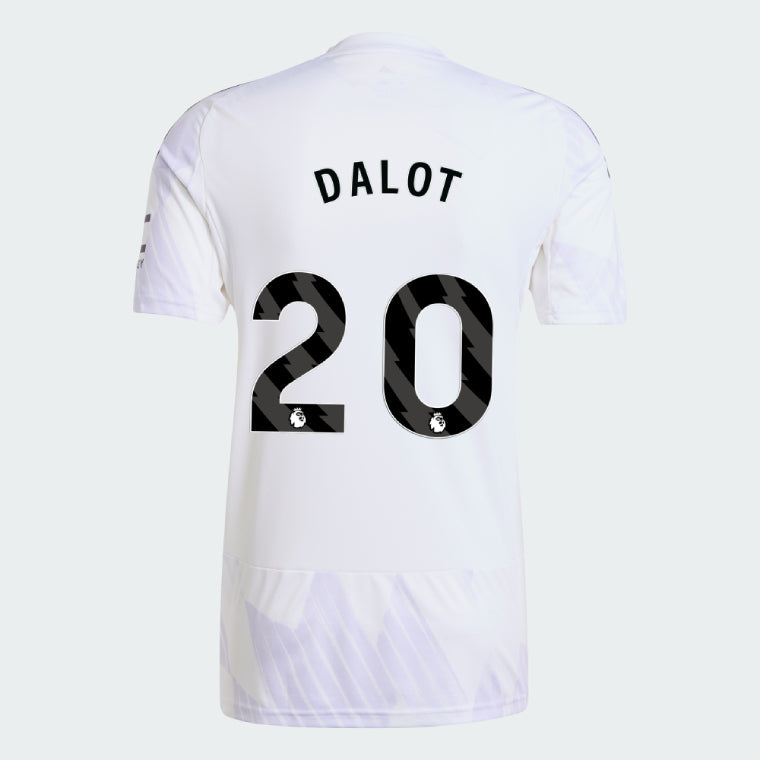 Manchester United 2025-26 Away DALOT 20 Match Jersey – White