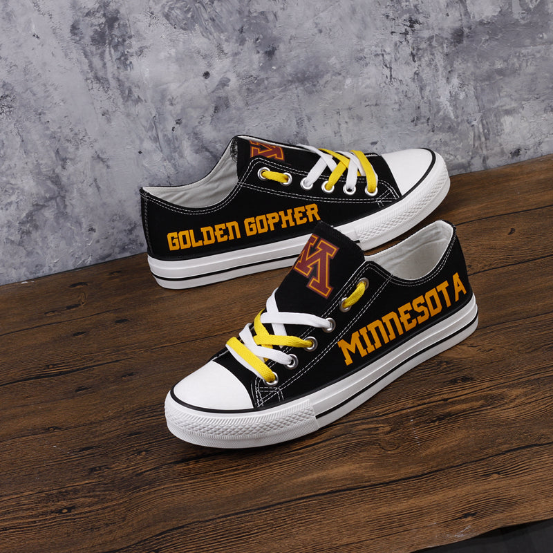 Minnesota Golden Gophers Limited Print NCAA College Students Low Top Canvas Shoes Sport Sneakers