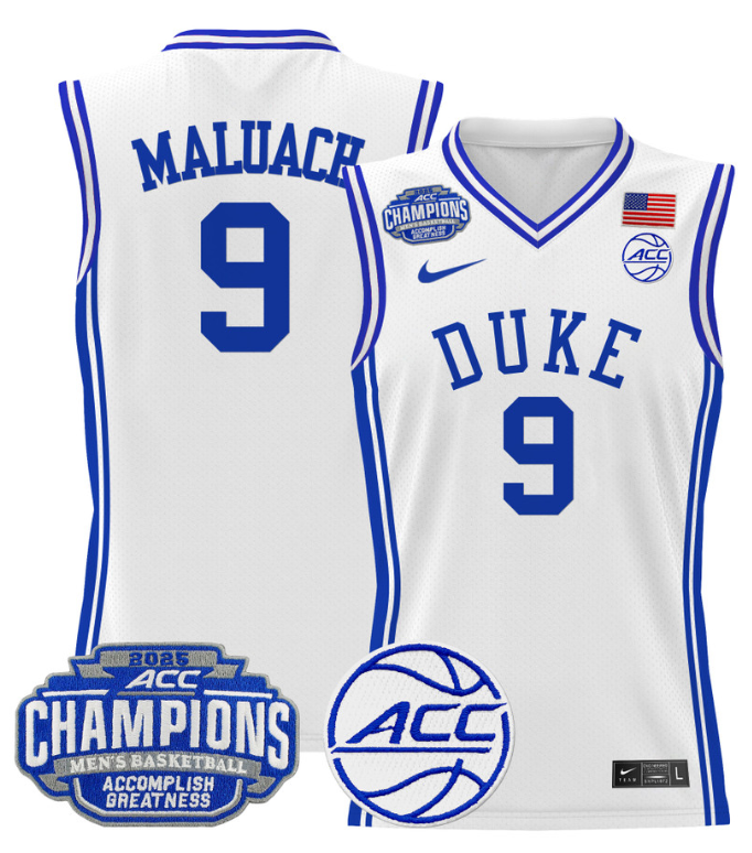 Men Kon Knueppel Jersey #7 Duke Blue Devils 2025 ACC Champions Stitched Black
