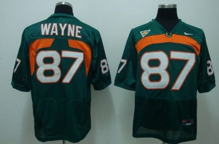 Miami Hurricanes #87 Wayne Green Jersey