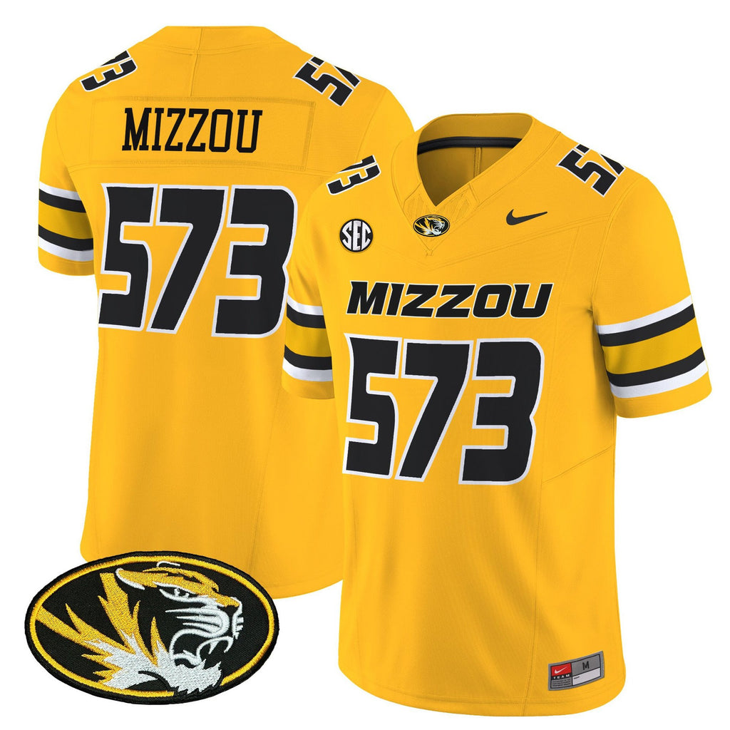 Mizzou Jersey #573 Missouri Tigers 2025 Vapor Limited Stitched Gold