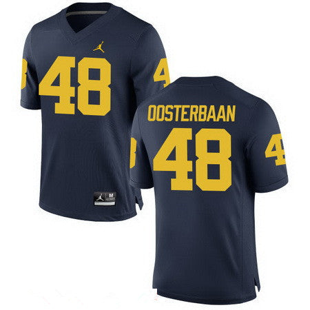 Michigan Wolverines #48 Bennie Oosterbann Navy Blue Stitched College Football Brand Jordan NCAA Jersey