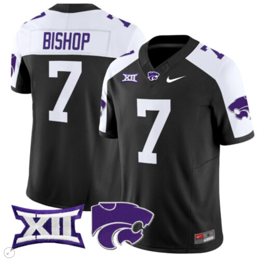 Michael Bishop Jersey #7 Kansas State Wildcats Vapor Limited Football Black Alternate