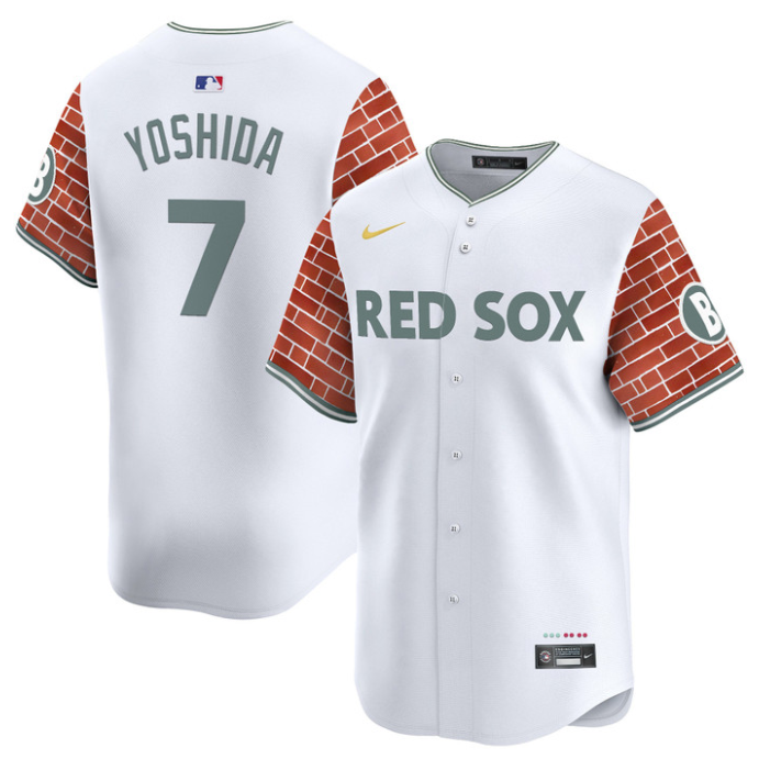 Masataka Yoshida Jersey #7 Boston Red Sox 2025 Fenway Red Brick Style Vapor Premier Stitched White