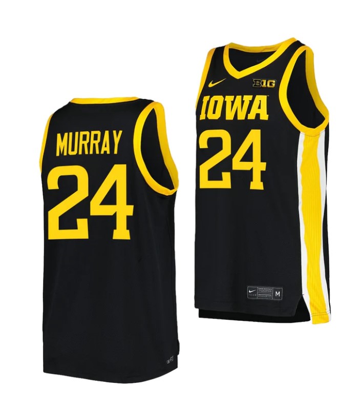 #24 Kris Murray Jersey Iowa Hawkeyes College Basketball Jerseys