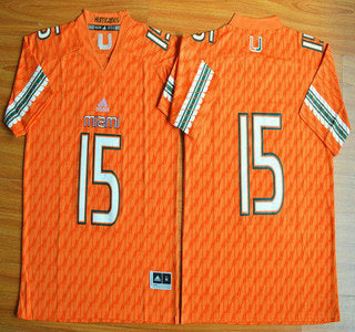 Miami Hurricanes #15 Brad Kaaya Orange 2015 College Football Jersey