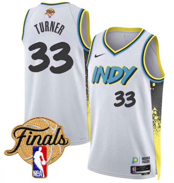 Myles Turner Jersey #33 Indiana Pacers 2025 Finals Swingman Stitched 24-25 City