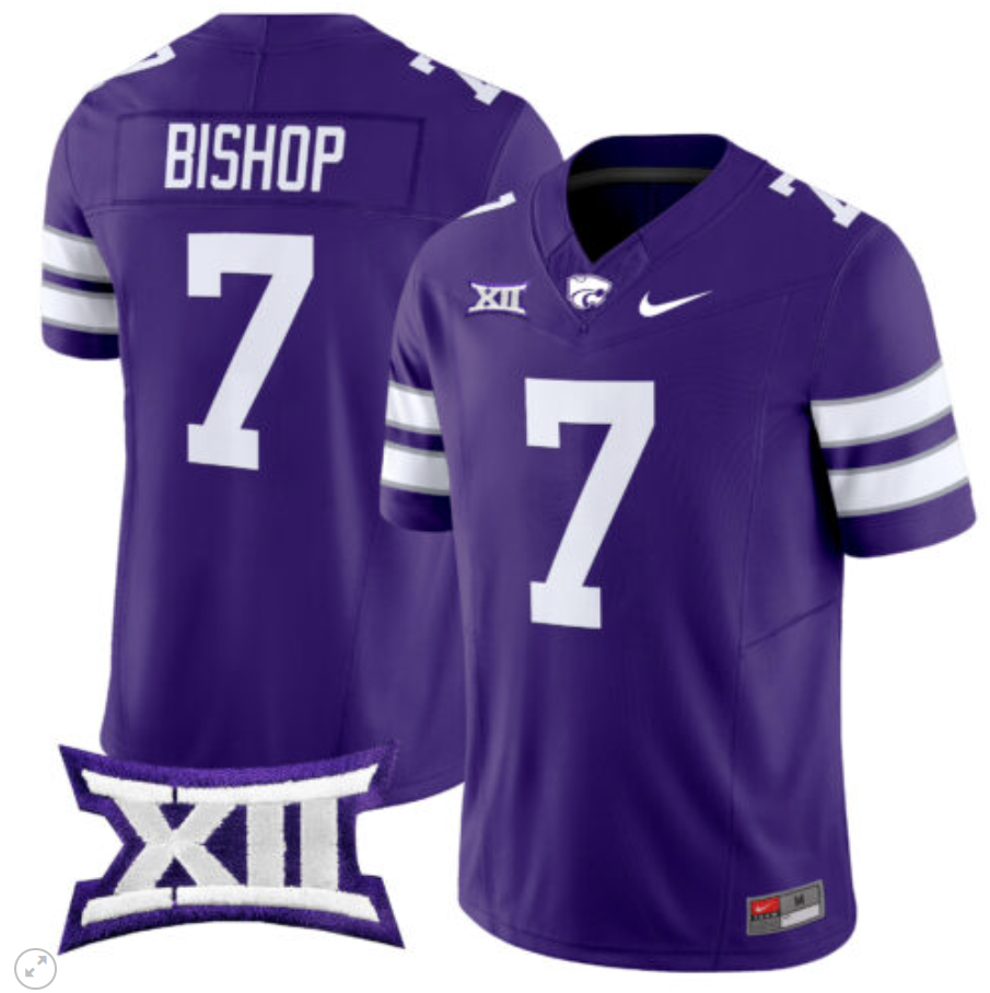 Michael Bishop Jersey #7 Kansas State Wildcats Vapor Limited Football Purple