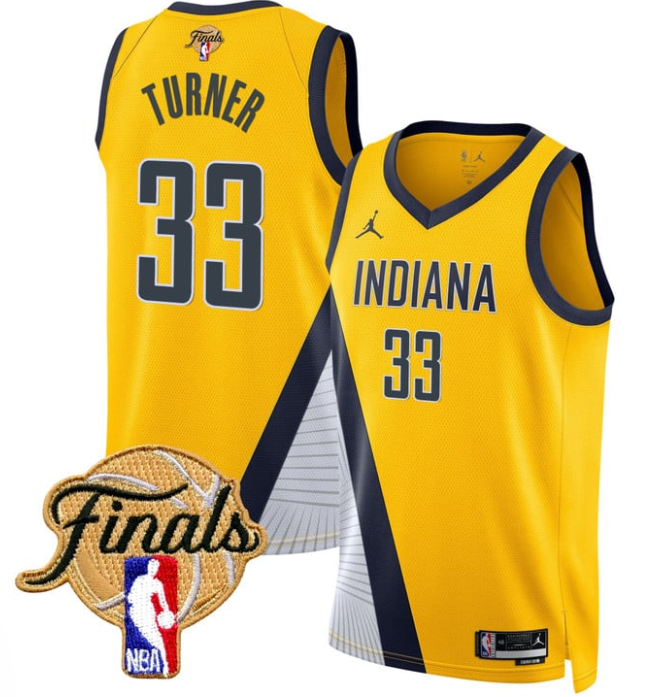 Myles Turner Jersey #33 Indiana Pacers 2025 Finals Swingman Stitched Statement