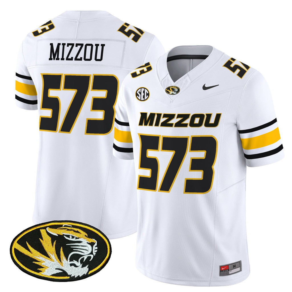 Mizzou Jersey #573 Missouri Tigers 2025 Vapor Limited Stitched White