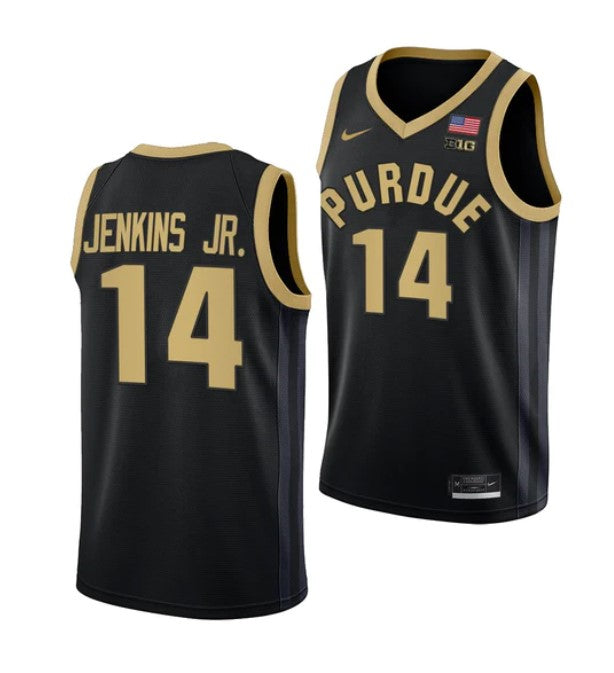 Men's #14 David Jenkins Jr Jersey Purdue Boilermakers College Basketball Jerseys Gold