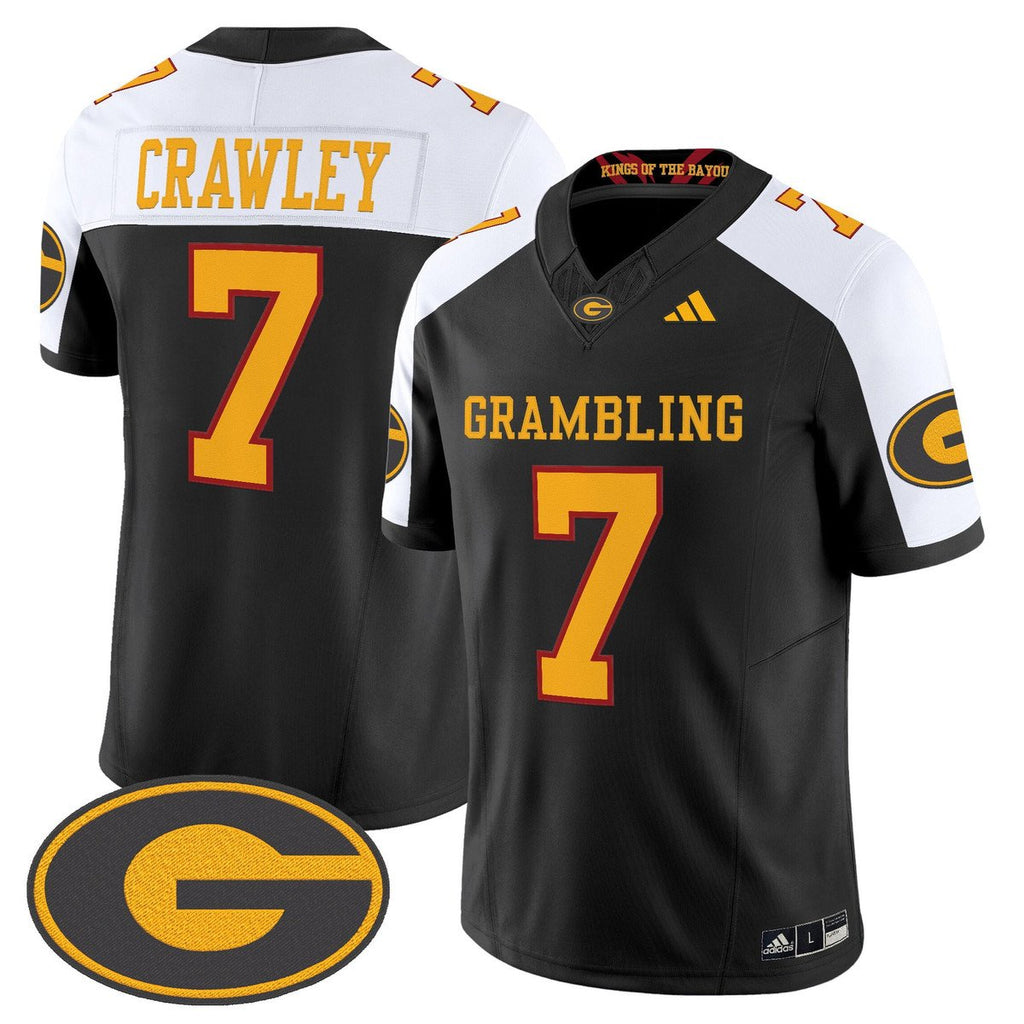 Myles Crawley Jersey #7 Grambling Tigers 2025 Vapor Limited Stitched Black Alter