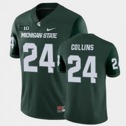 Michigan State Spartans #24 Elijah Collins College Football Green Game Jersey