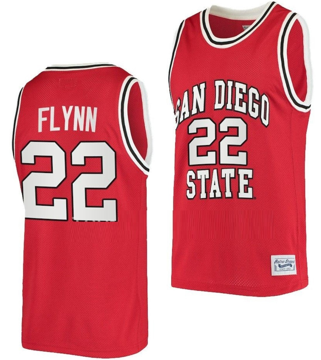 Malachi Flynn Jersey San Diego State Aztecs College Basketball Red Retro #22