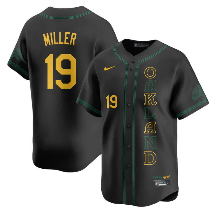 Mason Miller Jersey #19 Oakland Athletics City Connect Concept Stitched Black