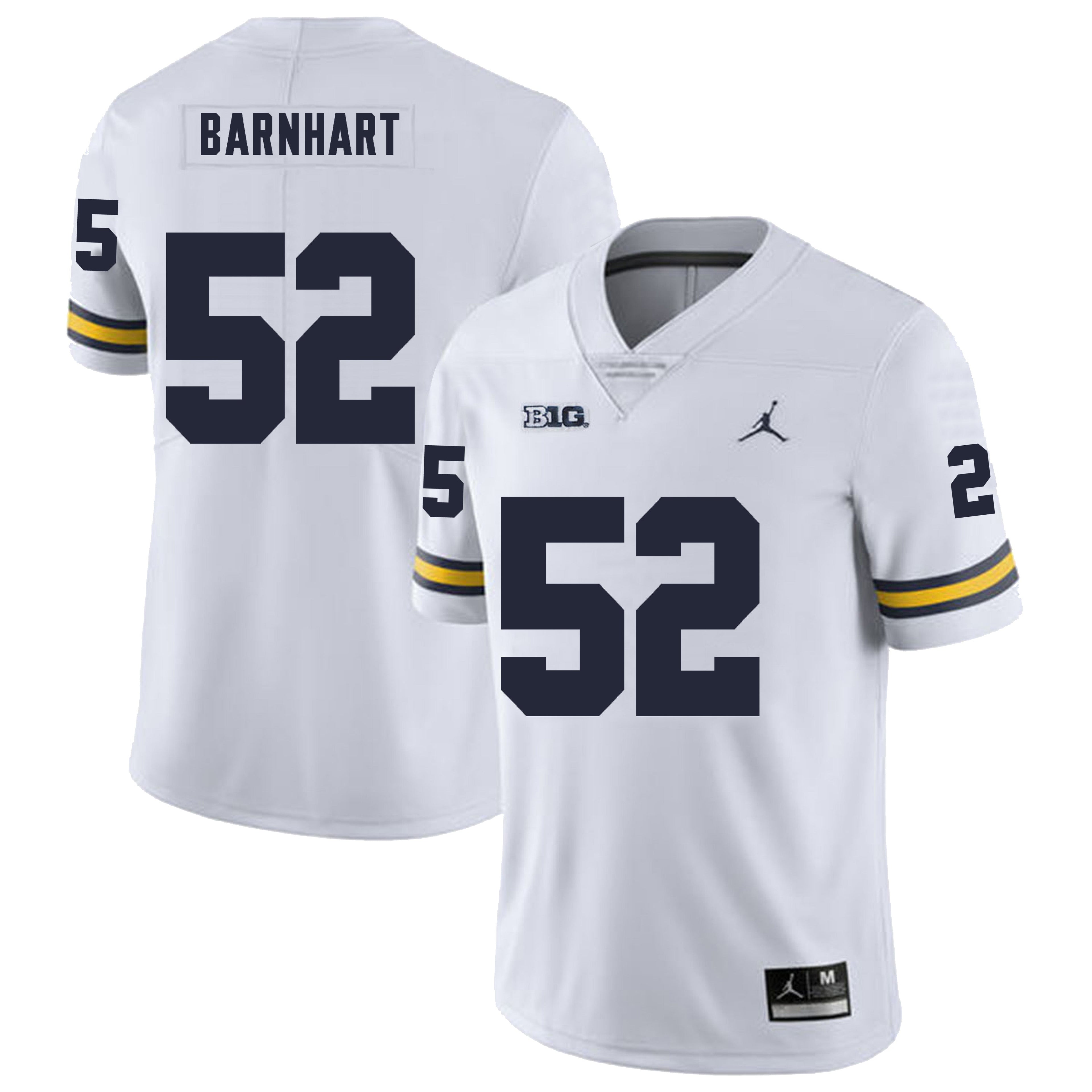 Michigan Wolverines Karsen Barnhart Jersey #52 College Football Game White