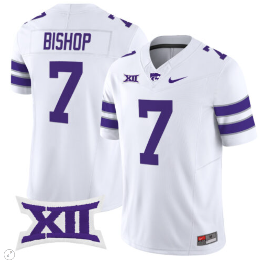 Michael Bishop Jersey #7 Kansas State Wildcats Vapor Limited Football White