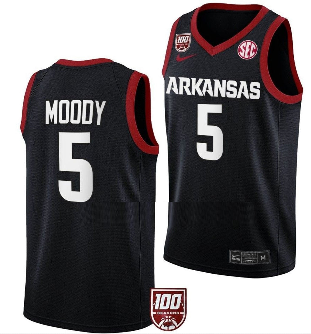 Moses Moody Jersey Arkansas Razorbacks College Basketball 100 Season #5