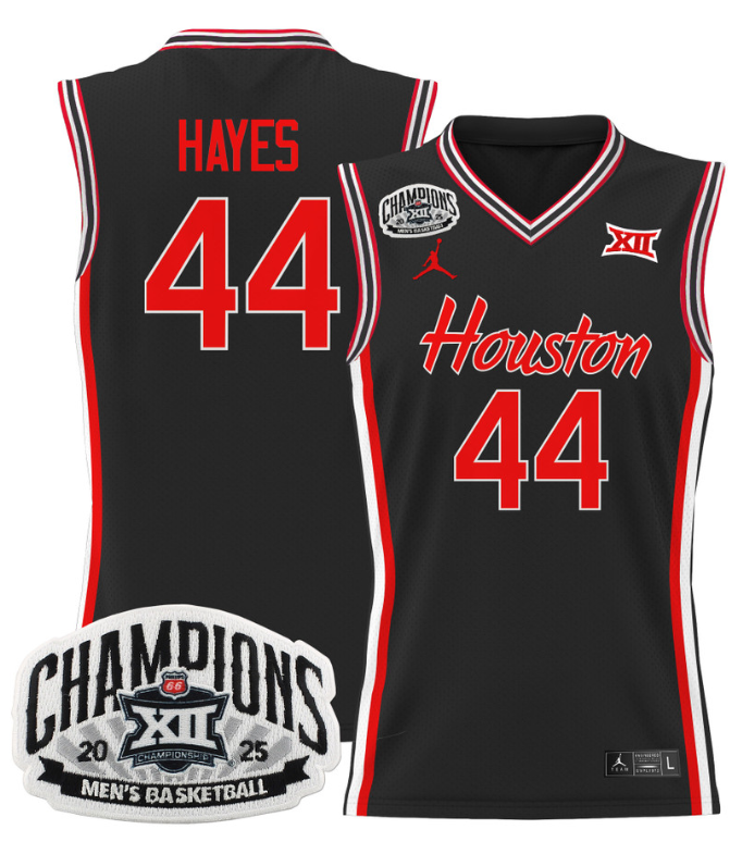 Men Elvin Hayes Jersey #44 Houston Cougar 2025 Big 12 Champions Stitched Blue