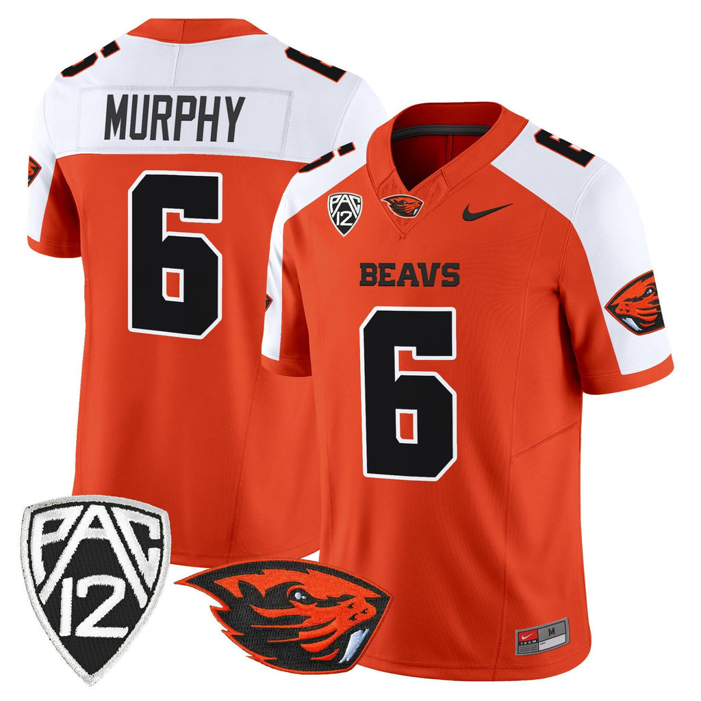 Maalik Murphy Jersey #6 Oregon State Beavers 2025 Limited Stitched Orange Alter