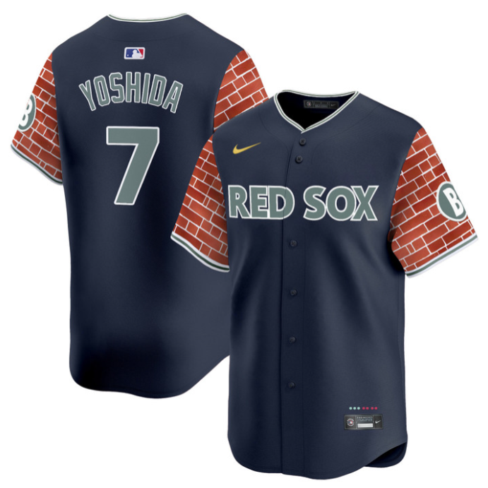 Masataka Yoshida Jersey #7 Boston Red Sox 2025 Fenway Red Brick Style Vapor Premier Stitched Navy