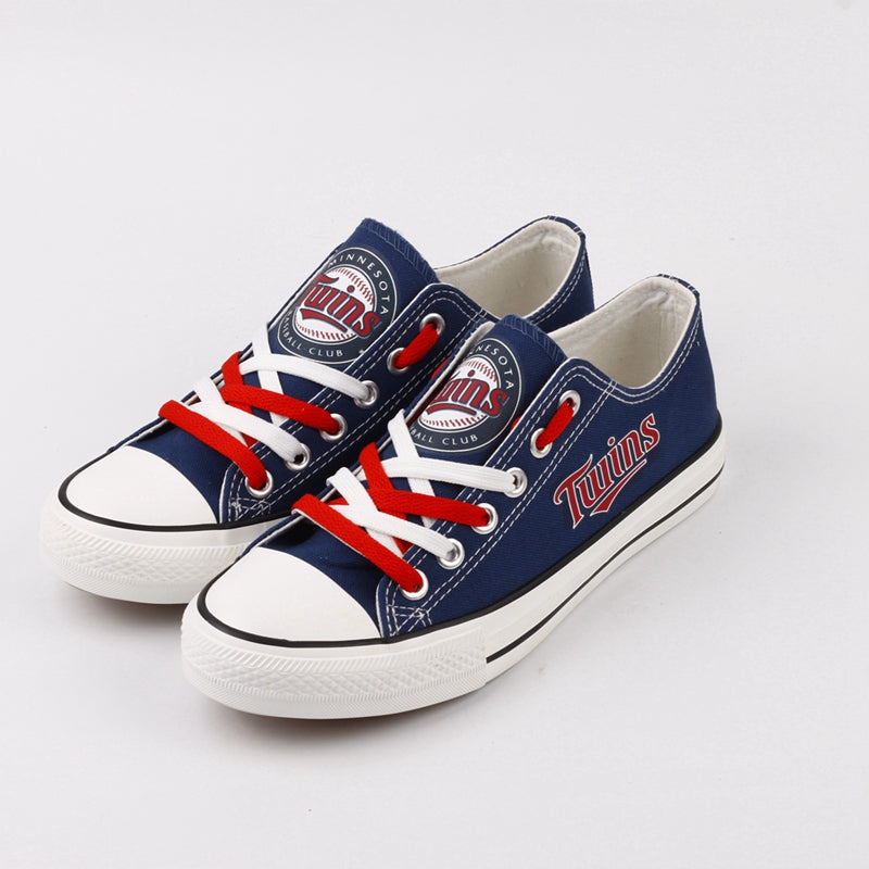Minnesota Twins Limited Print MLB Baseball Fans Low Top Canvas Shoes Sport Sneakers T-DAC78L